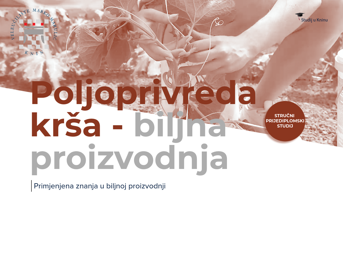 Stručni studij Poljoprivrede krša (biljna proizvodnja)