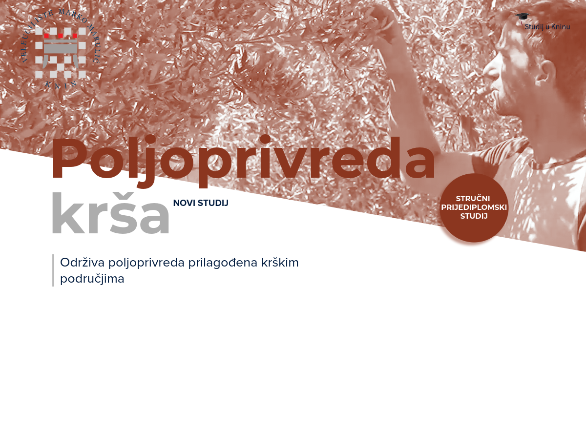 Stručni studij Poljoprivrede krša