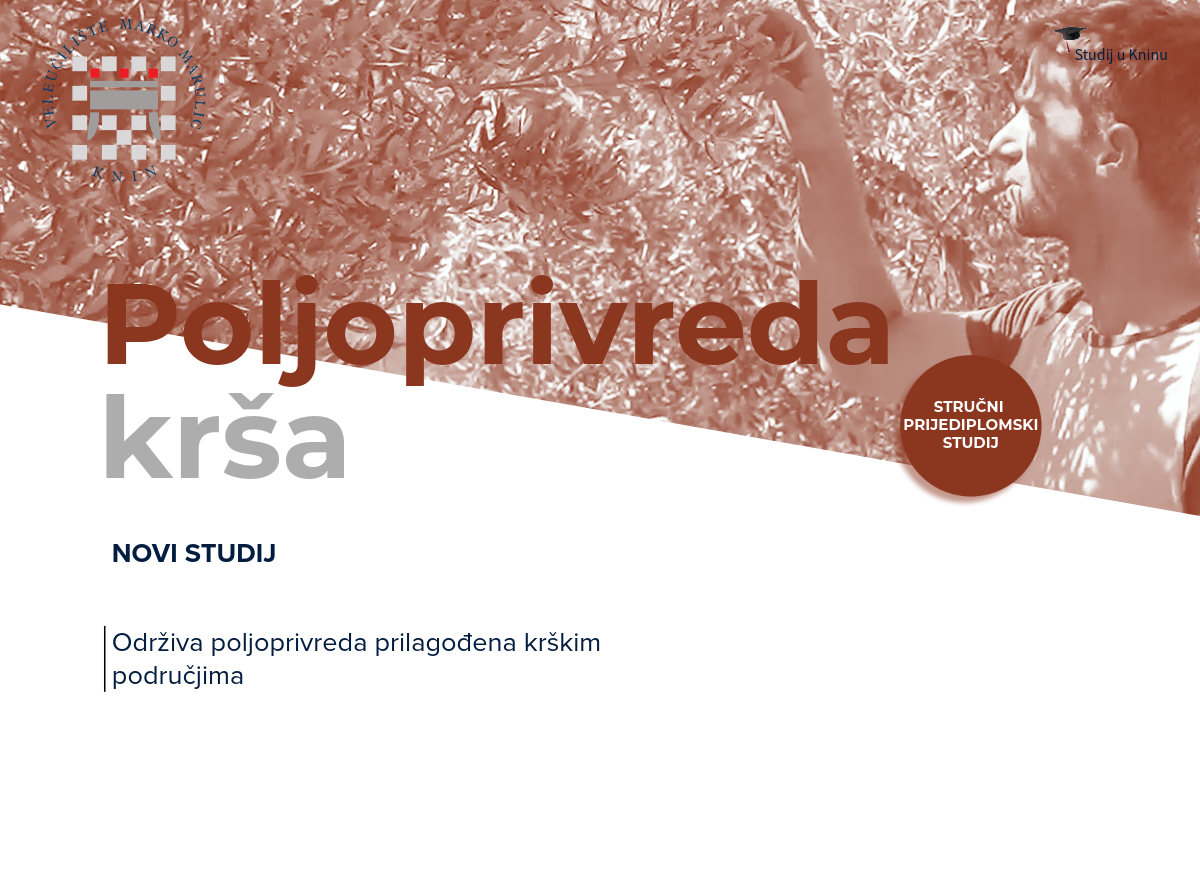 Stručni studij Poljoprivrede krša