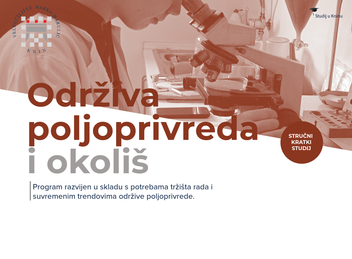 Stručni studij Održiva poljoprivreda i okoliš